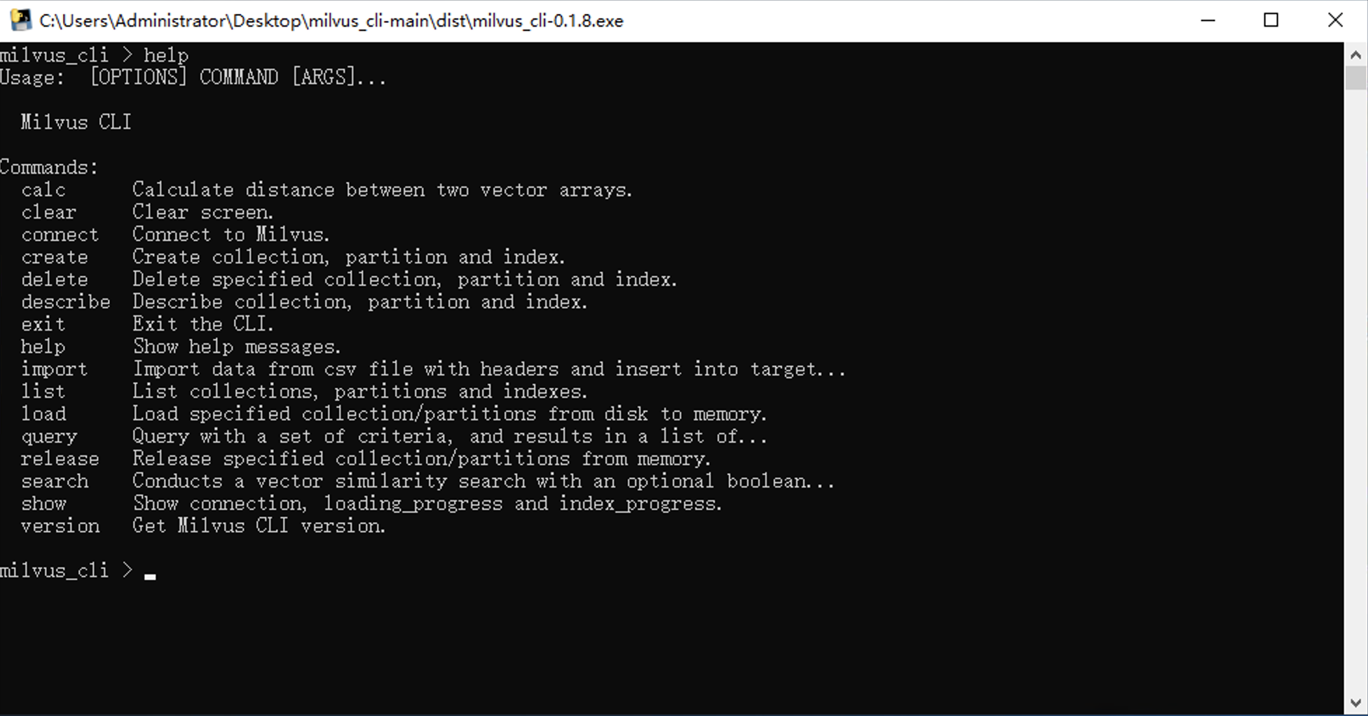 Milvus_CLI