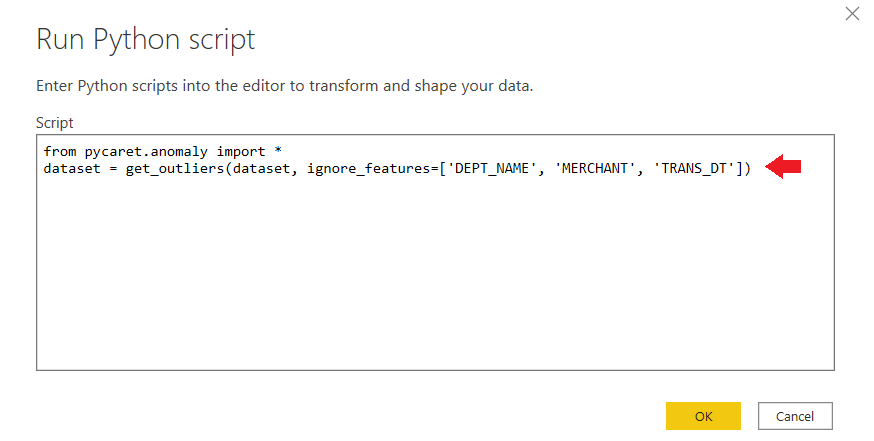 Power Query Editor (转换 → 运行 Python 脚本)