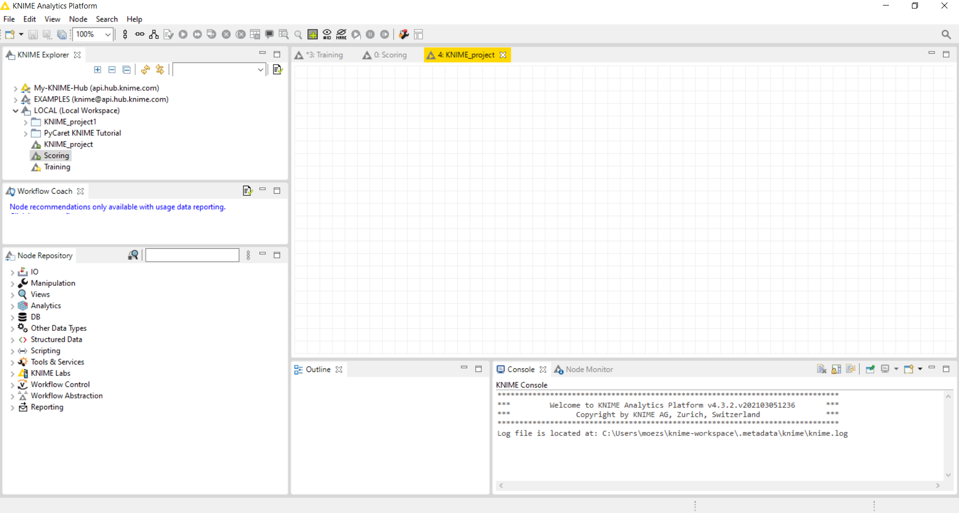 KNIME 新工作流