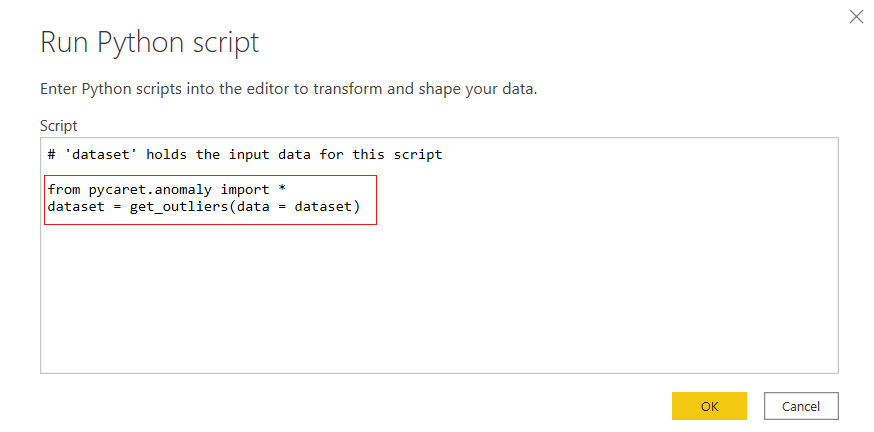 Power Query Editor（转换 → 运行 Python 脚本）