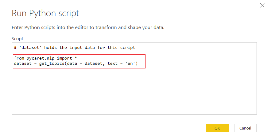 Power Query Editor（转换→运行Python脚本）