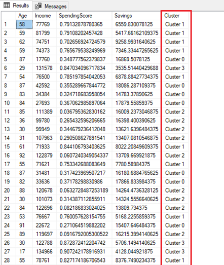 SQL 语句结果