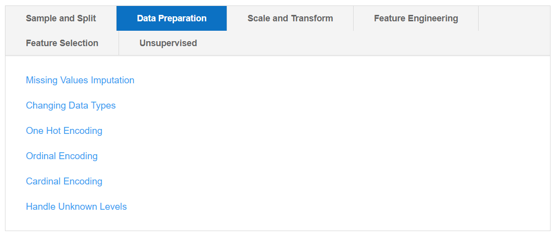https://pycaret.org/preprocessing/