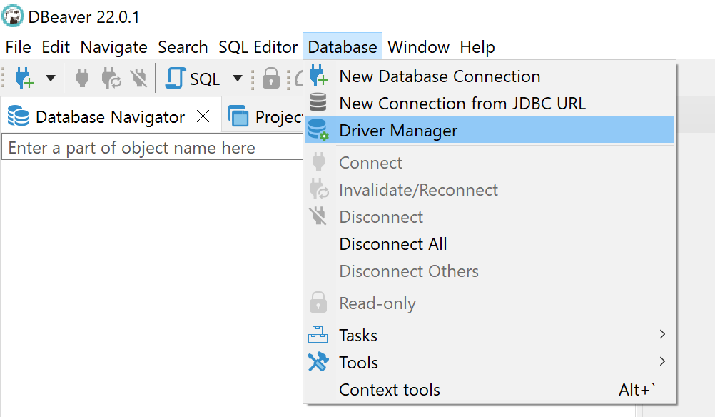 DBeaver Driver Manager