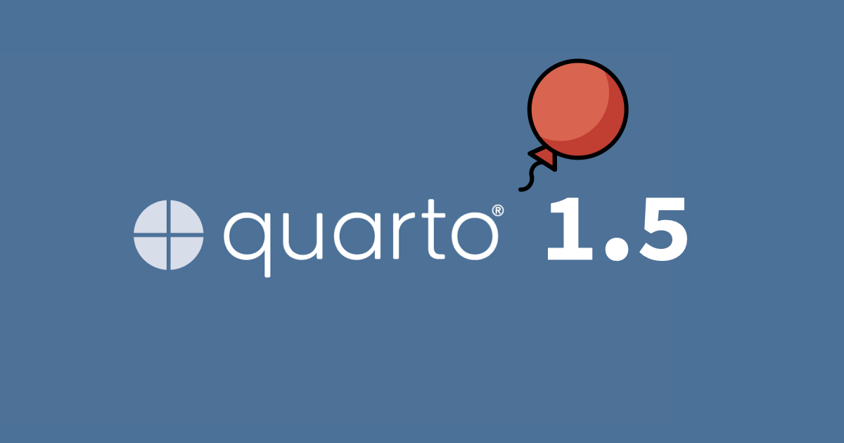 带有气球的 Quarto 1.5