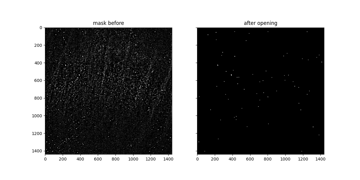 mask before, after opening