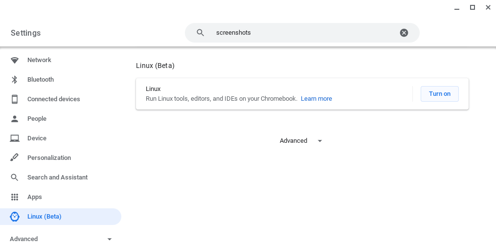 在Chrome OS上启用Linux支持