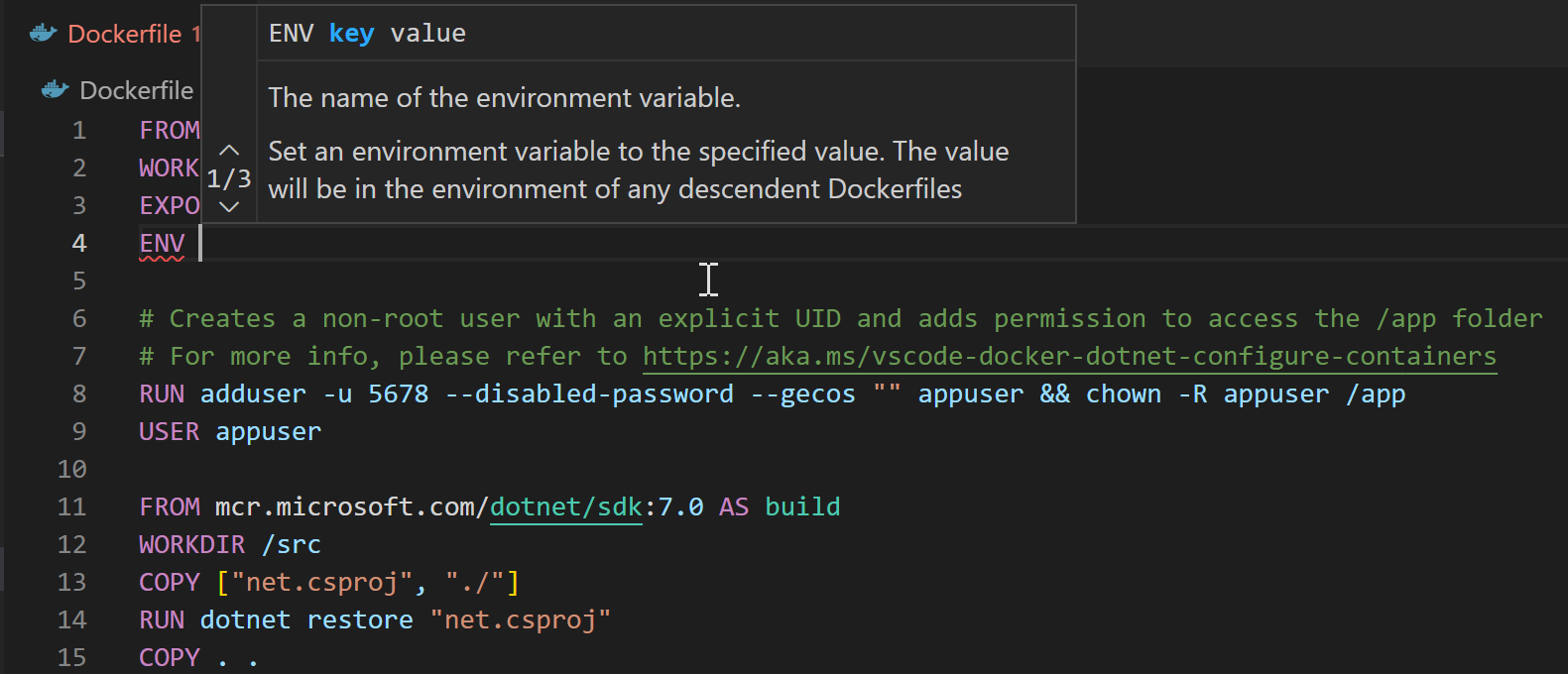 向Docker镜像添加环境变量