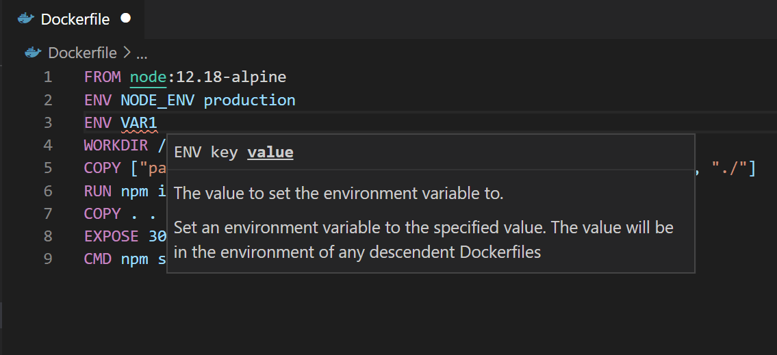 向Docker镜像添加环境变量