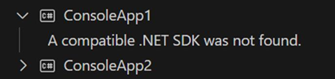 未找到兼容的.NET SDK