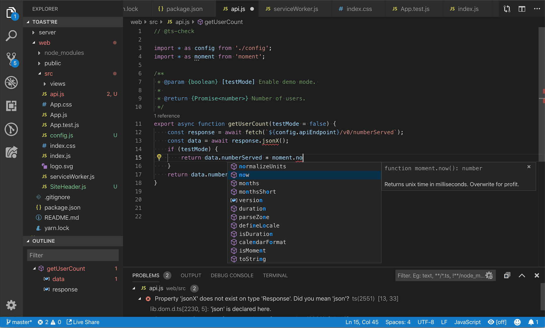 在Visual Studio Code中使用JavaScript