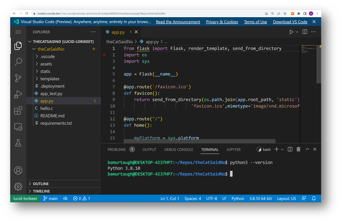 vscode.dev 连接到 VS Code 服务器