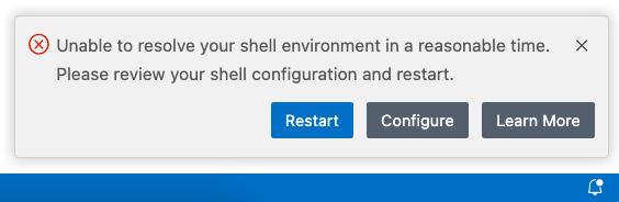 Shell环境启动错误