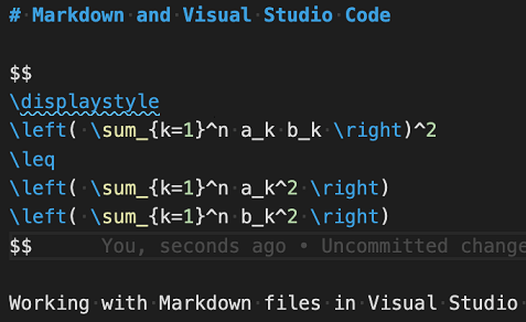 Markdown文件中数学方程的语法高亮