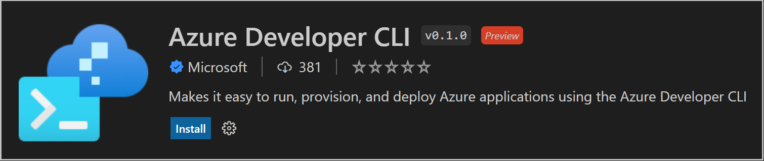 Azure 开发者 CLI 扩展